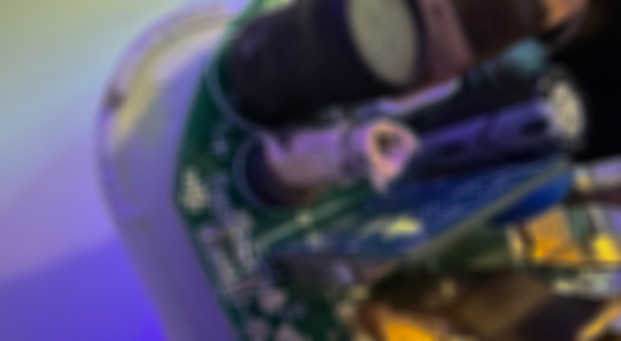A blurry photo of a circuit board